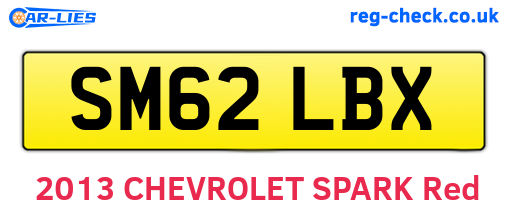 SM62LBX are the vehicle registration plates.