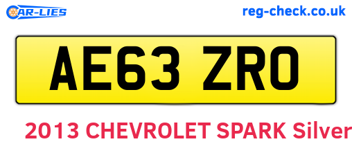 AE63ZRO are the vehicle registration plates.