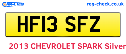 HF13SFZ are the vehicle registration plates.