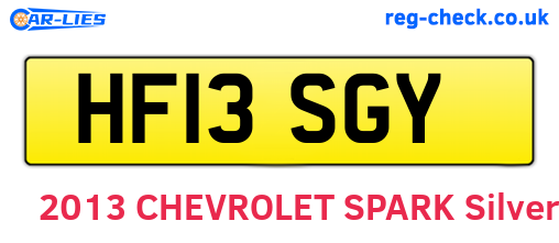 HF13SGY are the vehicle registration plates.