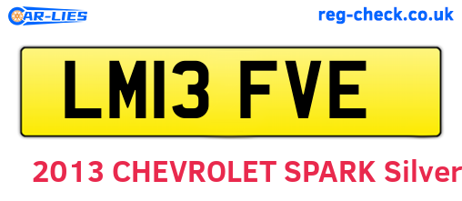 LM13FVE are the vehicle registration plates.