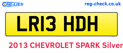 LR13HDH are the vehicle registration plates.