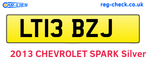 LT13BZJ are the vehicle registration plates.