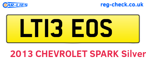 LT13EOS are the vehicle registration plates.