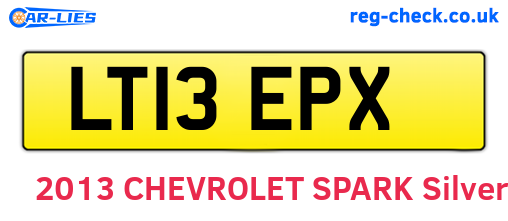 LT13EPX are the vehicle registration plates.
