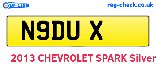 N9DUX are the vehicle registration plates.