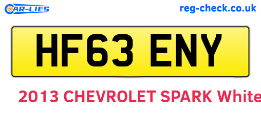HF63ENY are the vehicle registration plates.