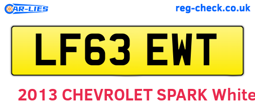 LF63EWT are the vehicle registration plates.