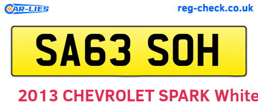 SA63SOH are the vehicle registration plates.