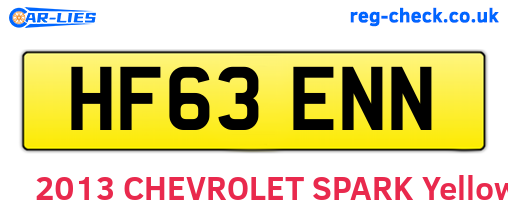 HF63ENN are the vehicle registration plates.