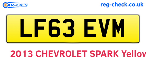 LF63EVM are the vehicle registration plates.