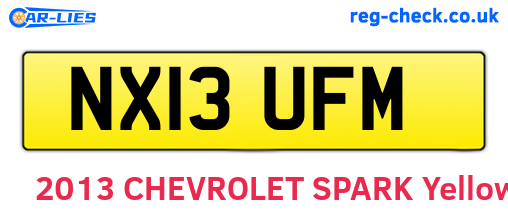 NX13UFM are the vehicle registration plates.