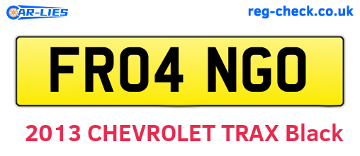 FR04NGO are the vehicle registration plates.