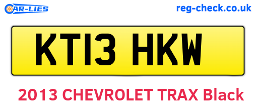 KT13HKW are the vehicle registration plates.