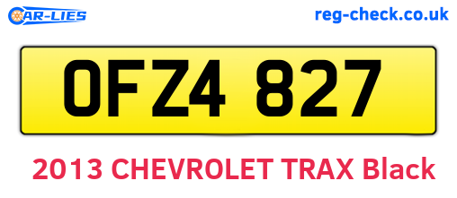 OFZ4827 are the vehicle registration plates.