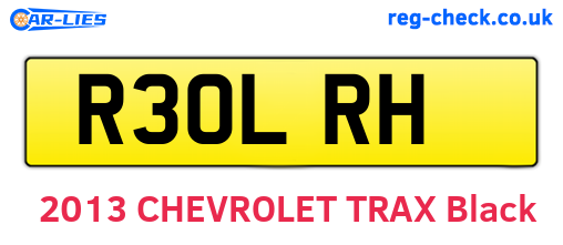 R30LRH are the vehicle registration plates.