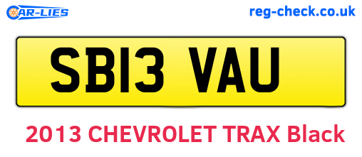 SB13VAU are the vehicle registration plates.