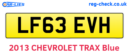 LF63EVH are the vehicle registration plates.