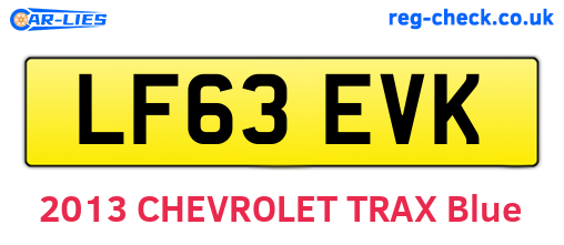 LF63EVK are the vehicle registration plates.