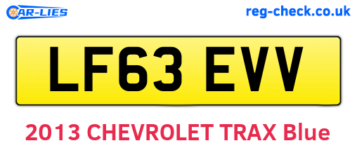 LF63EVV are the vehicle registration plates.