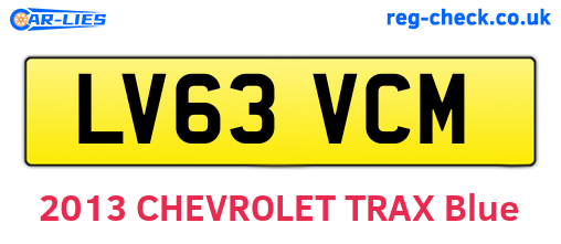LV63VCM are the vehicle registration plates.