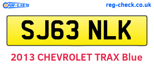 SJ63NLK are the vehicle registration plates.