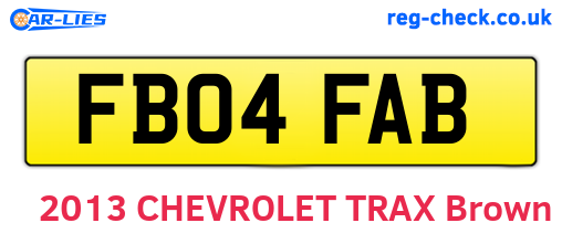FB04FAB are the vehicle registration plates.