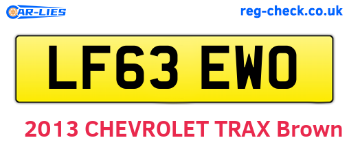 LF63EWO are the vehicle registration plates.