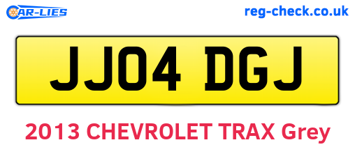 JJ04DGJ are the vehicle registration plates.