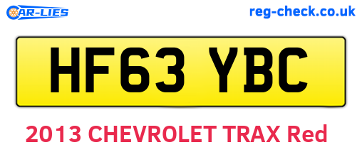 HF63YBC are the vehicle registration plates.