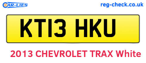 KT13HKU are the vehicle registration plates.