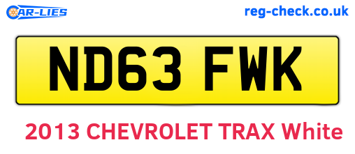 ND63FWK are the vehicle registration plates.