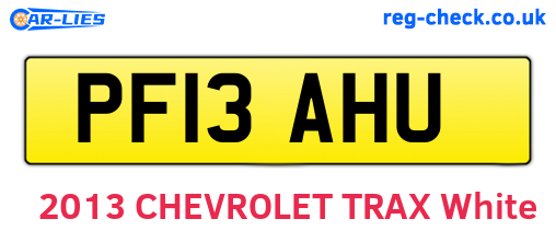 PF13AHU are the vehicle registration plates.