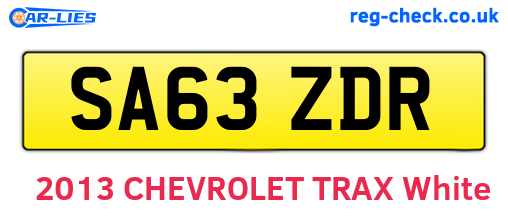 SA63ZDR are the vehicle registration plates.