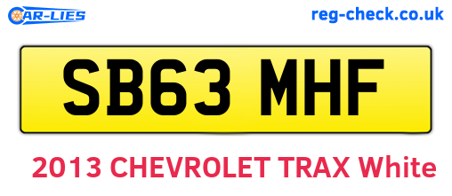 SB63MHF are the vehicle registration plates.