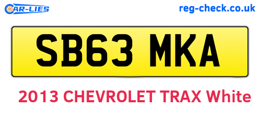 SB63MKA are the vehicle registration plates.
