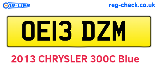 OE13DZM are the vehicle registration plates.
