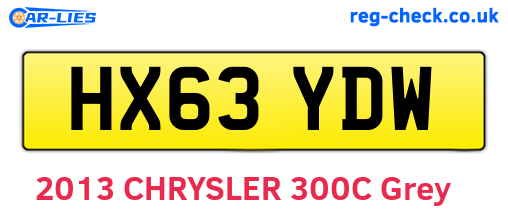 HX63YDW are the vehicle registration plates.