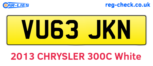 VU63JKN are the vehicle registration plates.
