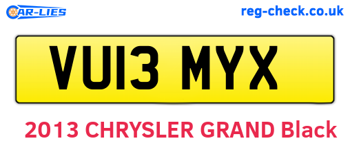 VU13MYX are the vehicle registration plates.