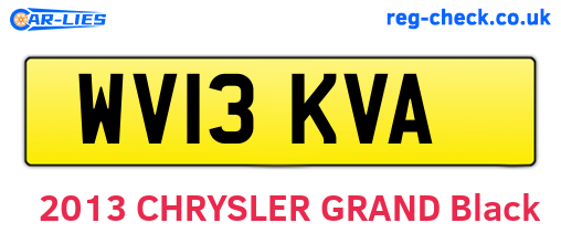 WV13KVA are the vehicle registration plates.