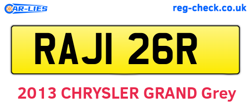 RAJ126R are the vehicle registration plates.