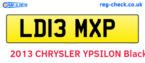 LD13MXP are the vehicle registration plates.