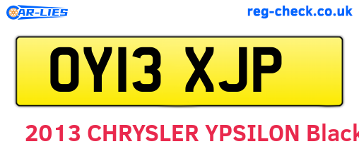 OY13XJP are the vehicle registration plates.