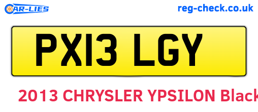 PX13LGY are the vehicle registration plates.