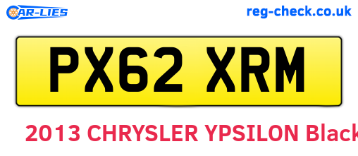PX62XRM are the vehicle registration plates.
