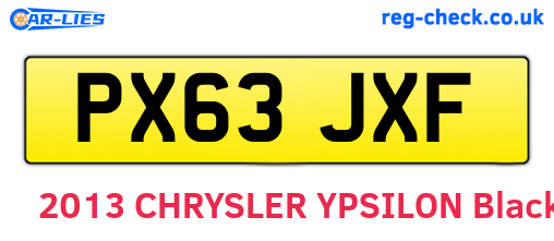 PX63JXF are the vehicle registration plates.