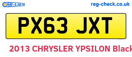 PX63JXT are the vehicle registration plates.