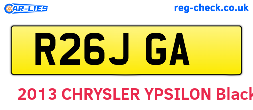 R26JGA are the vehicle registration plates.
