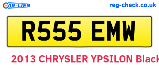 R555EMW are the vehicle registration plates.